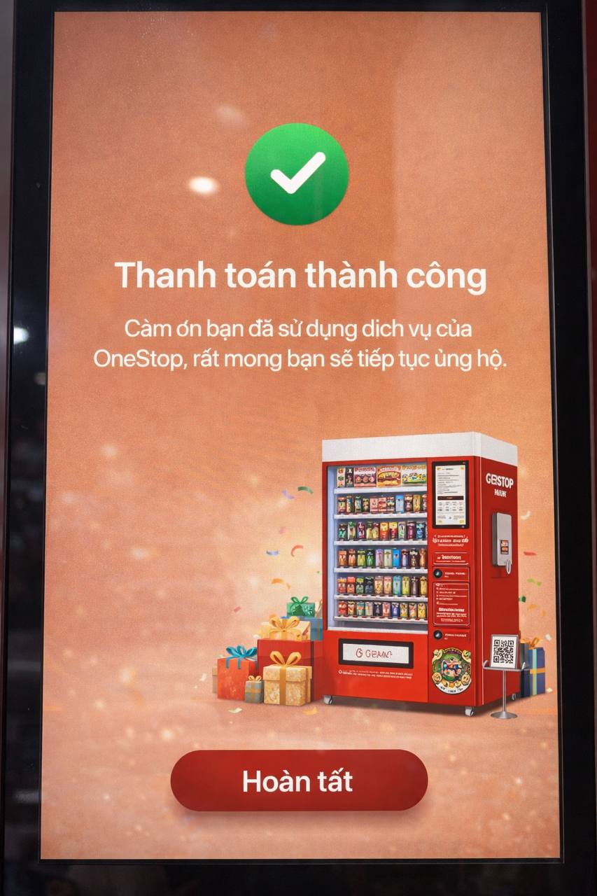 Máy bán hàng tự động mặt sau